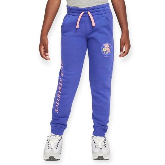 Nike Big Kids Purple Athletics Cozy Comfortable Joggers Club Fleece Size Large - Picture 1 of 12